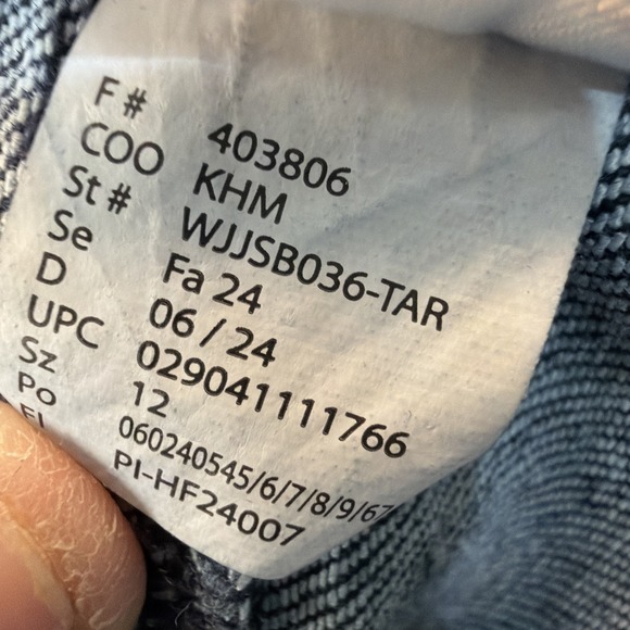 Jessica Simpson Daisy Flare Blue Denim Jeans Womens Size 12 Stretch Raw Hem Y2K - Picture 15 of 16